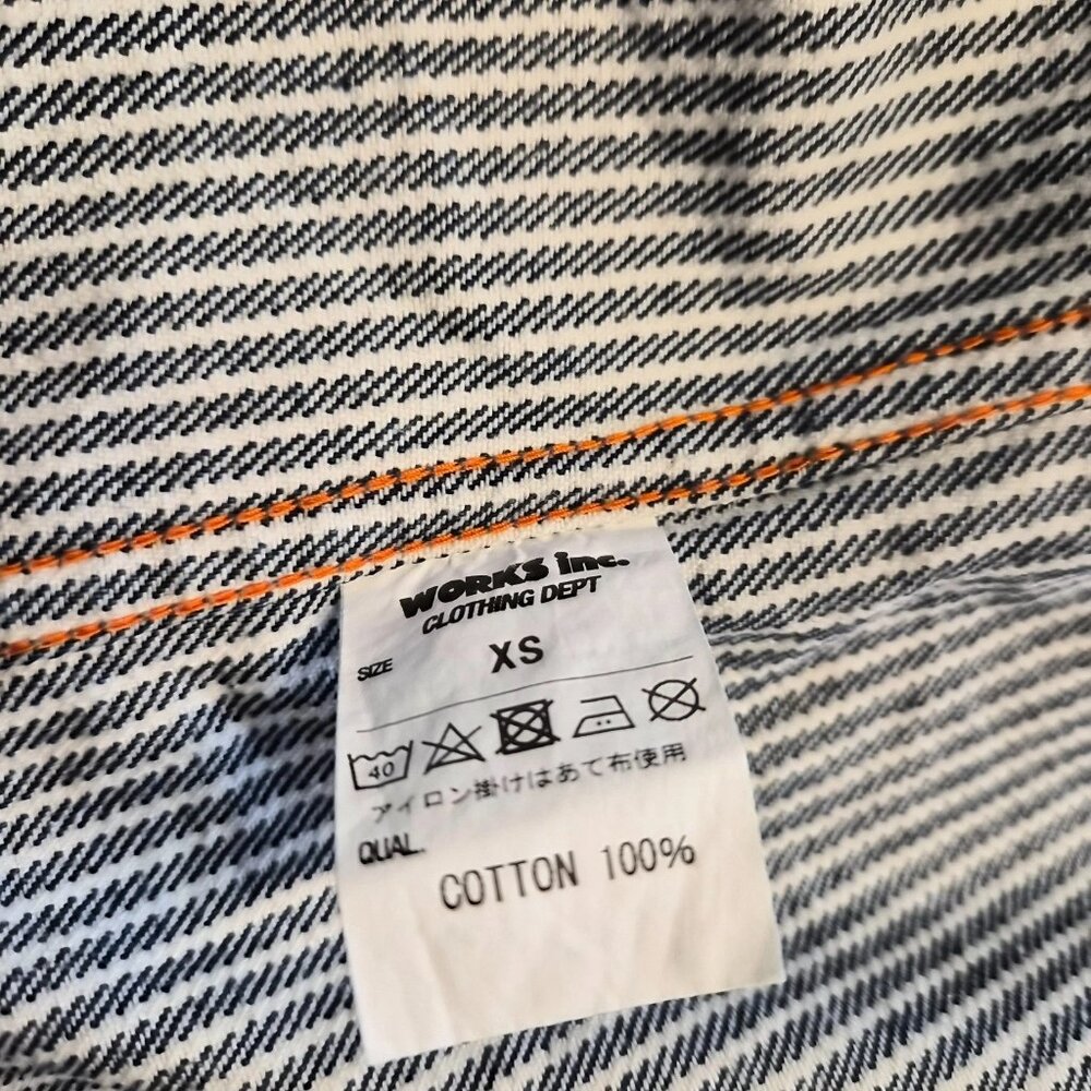 Iron Heart Mens Hickory Stripe Western Shirt Size XS IHSH-421 12 OZ JU - Picture 8 of 12
